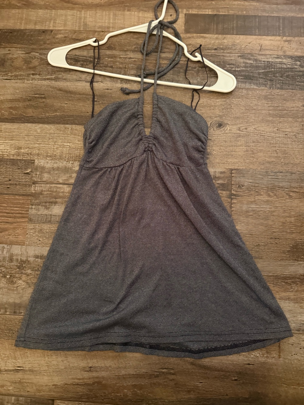 Michael stars shimmer Halter Neck Gray Women's top